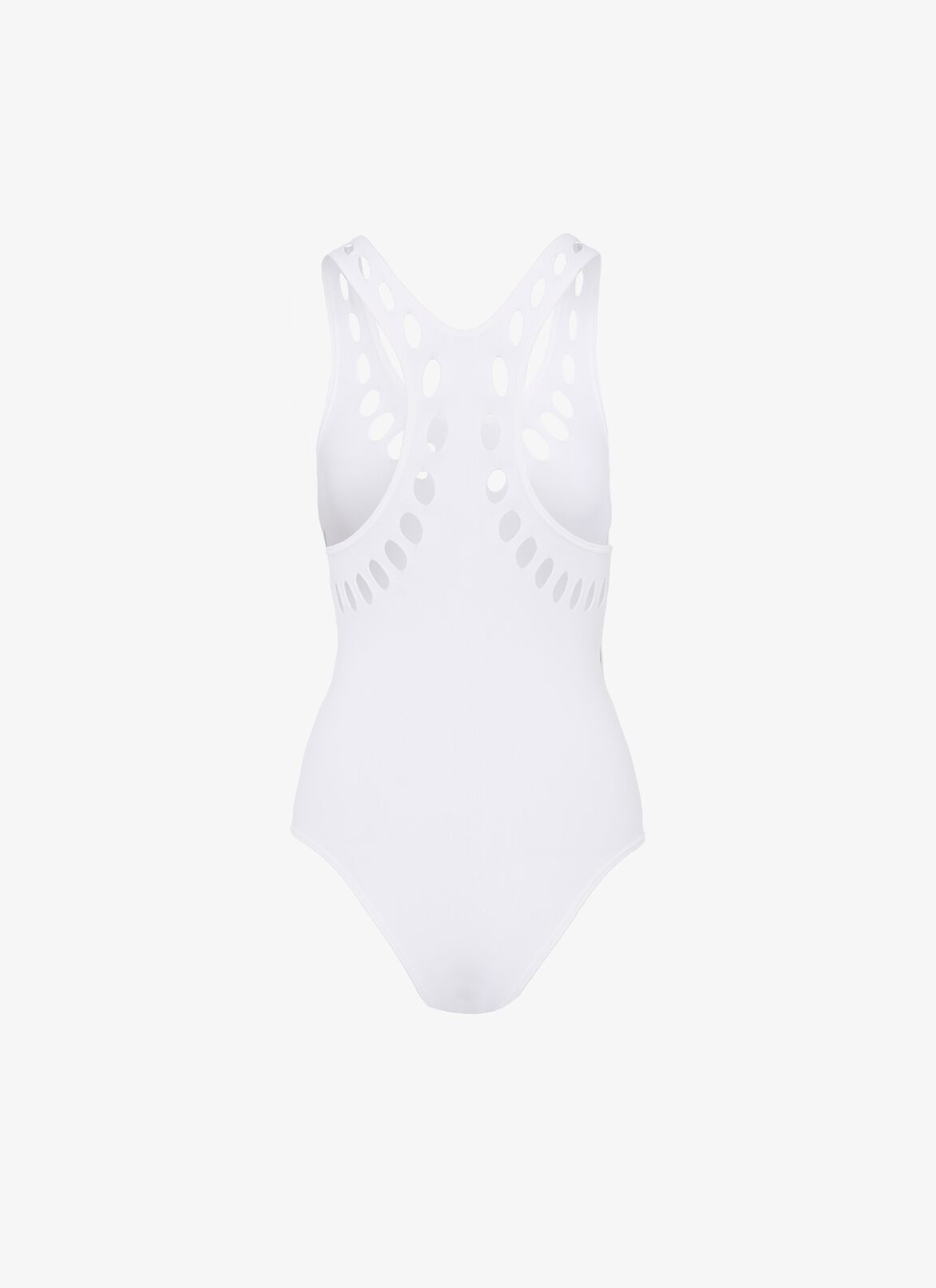 심리스 원피스 수영복 ALAÏA 옵틱 화이트 심리스 원피스 수영복